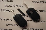 Корпус ключа выкидной Peugeot 2 кнопки HU-83 код 24/23