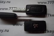 Корпус ключа Peugeot 3 кнопки  выкидной  HU-83 код 24/15