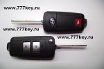 HYUNDAI  Car Flip Key Shell 2 кнопки+паника  код 14/11