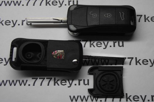 Porsche Cayenne 3 button Flip Remote Key Case  38
