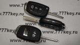 Hyundai корпус ключа 3 кнопки с жалом HYN19R код 14/36